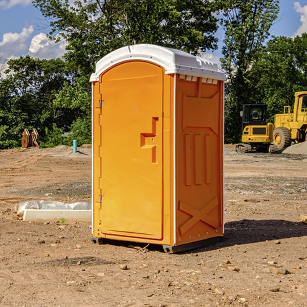 how often are the porta potties cleaned and serviced during a rental period in Oriska ND